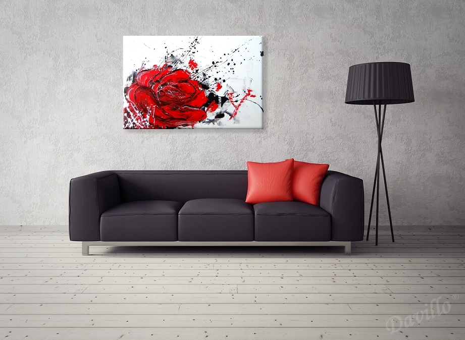 obraz červená růže M104